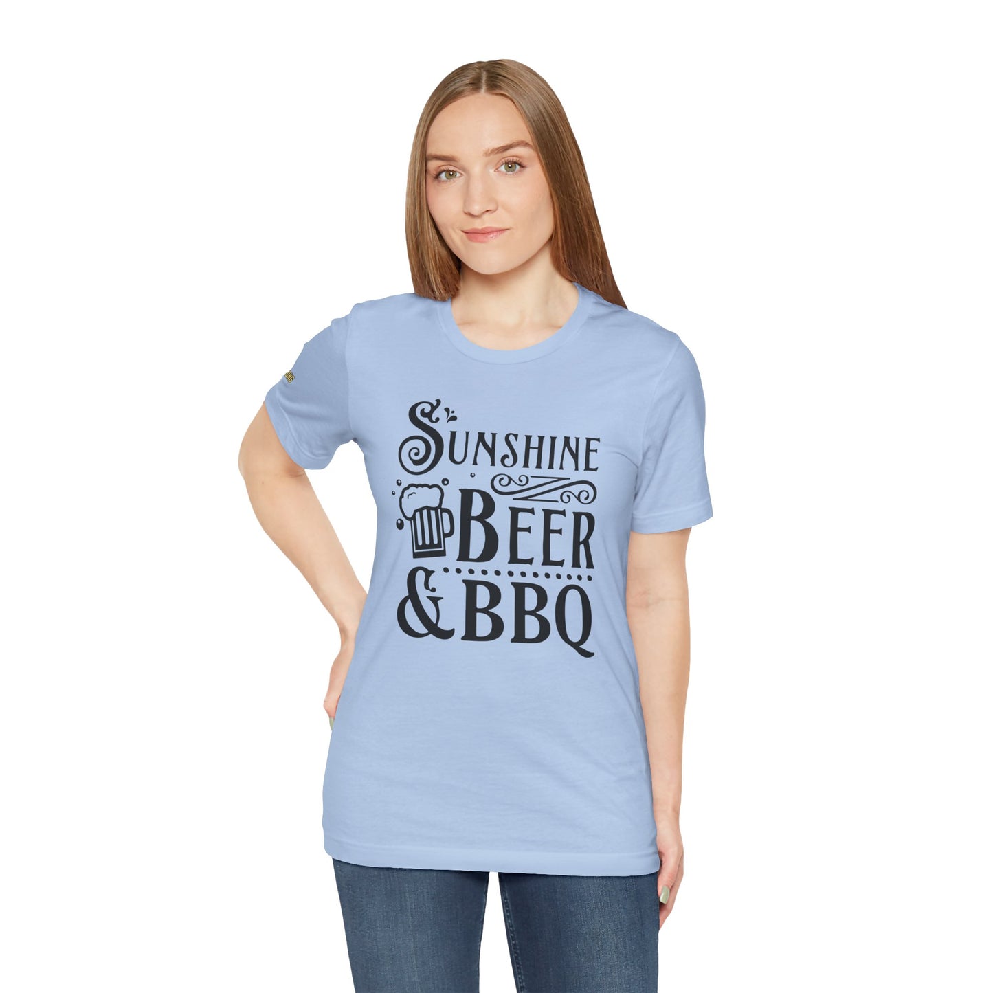 Sunshine, Beer & BBQ T-Shirt – Backyard Grilling Essential