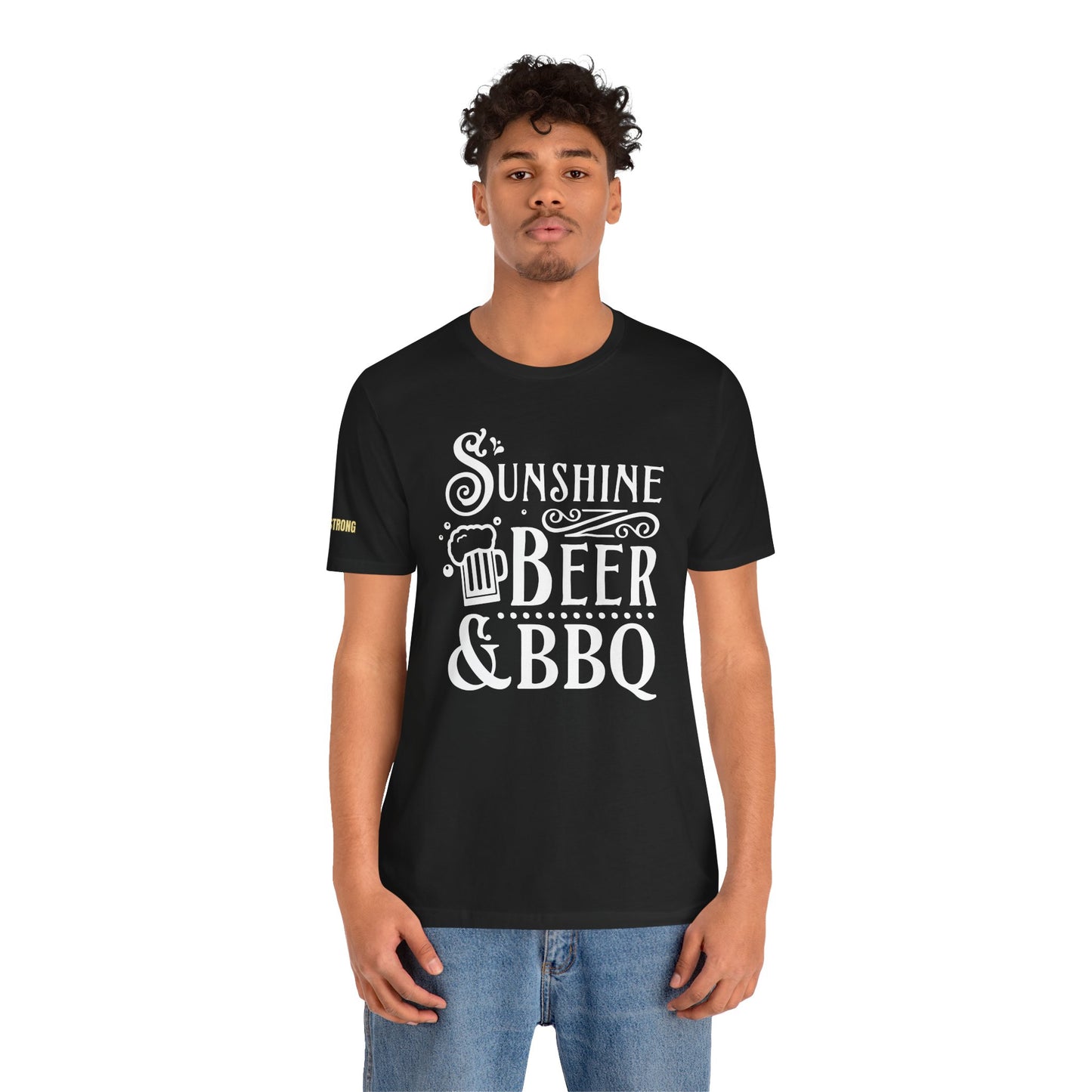Sunshine, Beer & BBQ T-Shirt – Backyard Grilling Essential