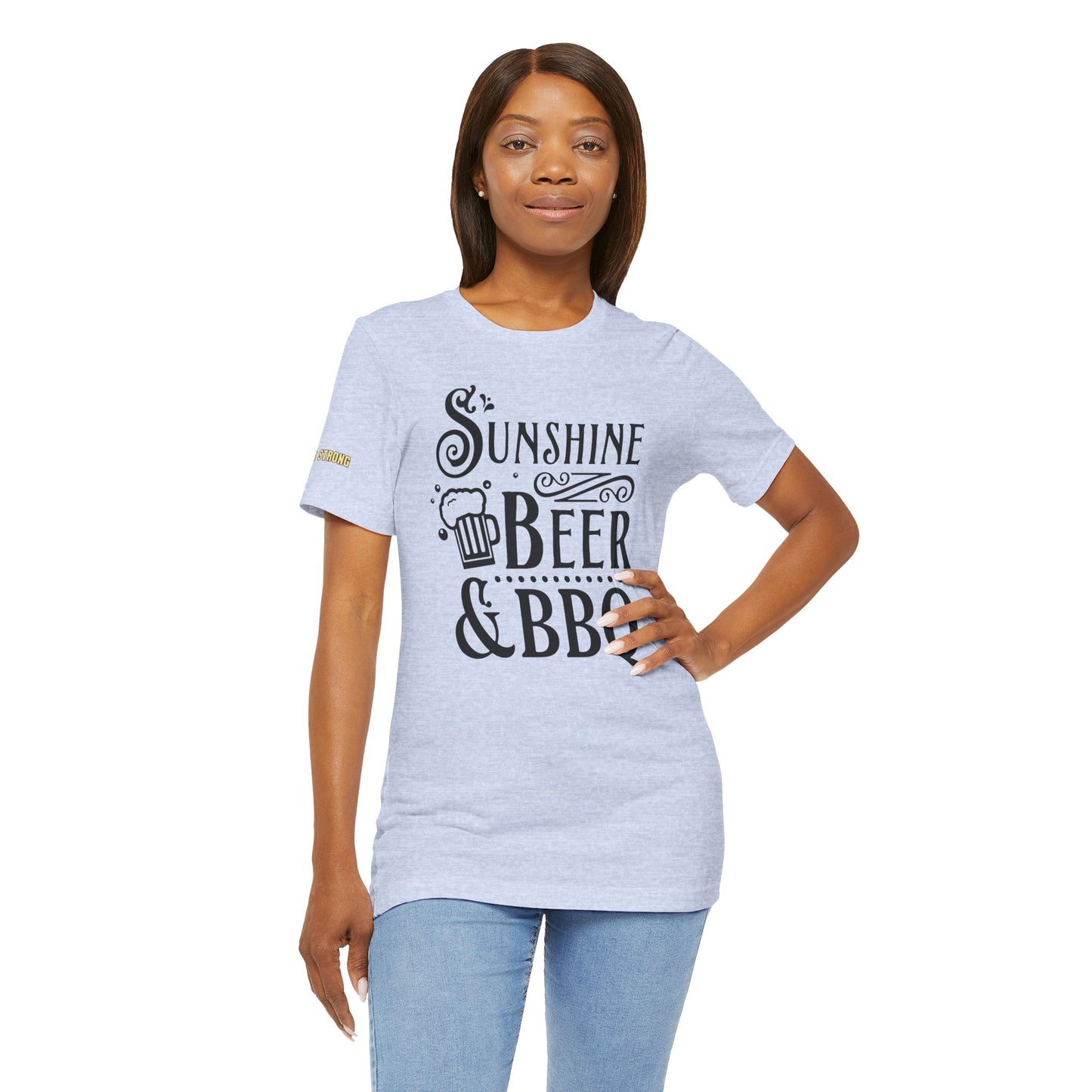 Sunshine, Beer & BBQ T-Shirt – Backyard Grilling Essential