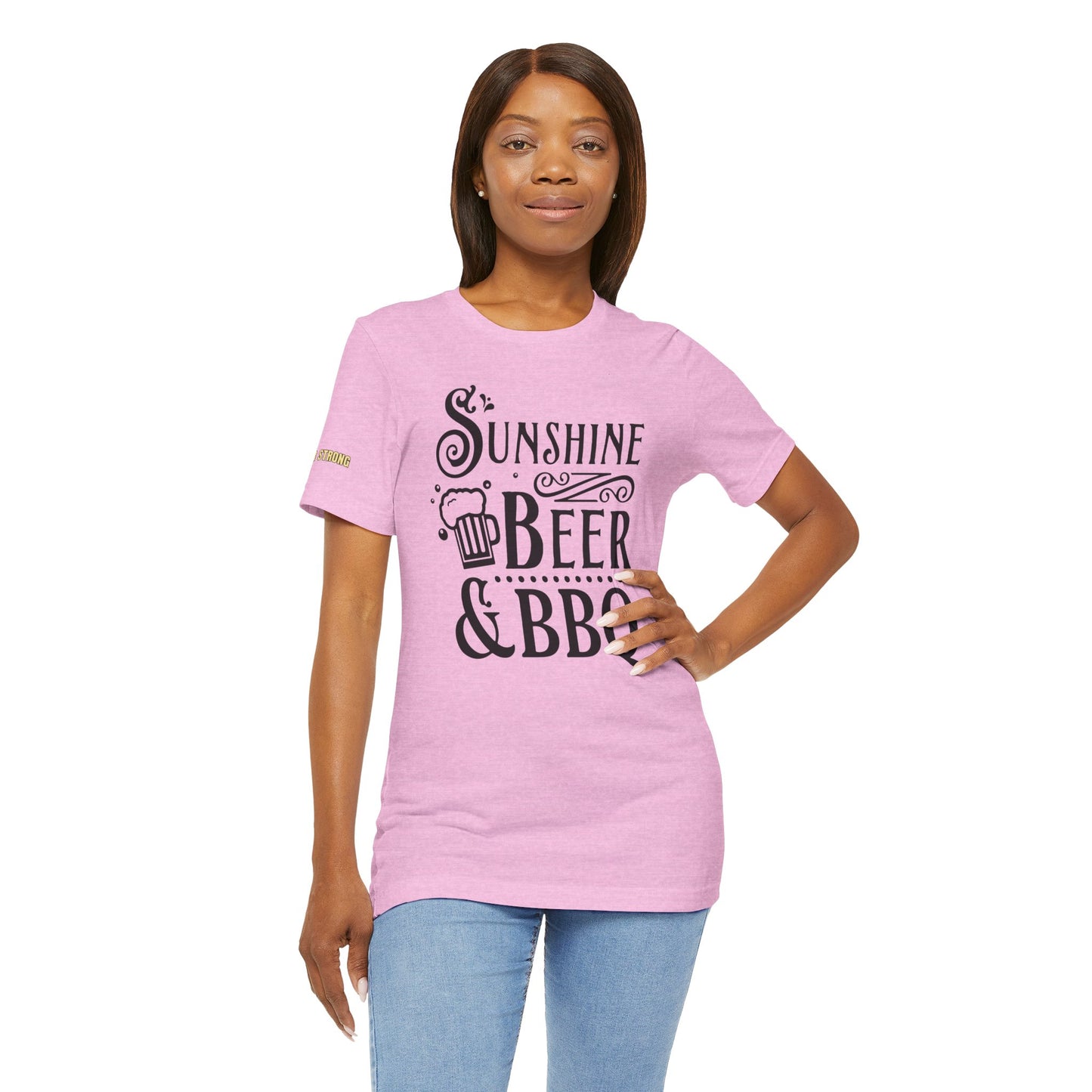 Sunshine, Beer & BBQ T-Shirt – Backyard Grilling Essential