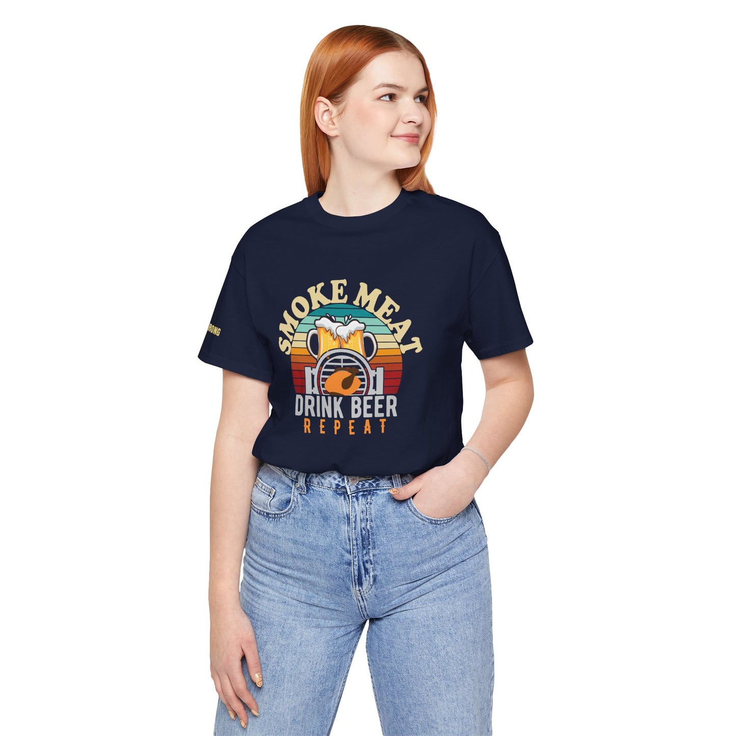Smoke Meat, Drink Beer, Repeat – The Ultimate BBQ Lifestyle Tee