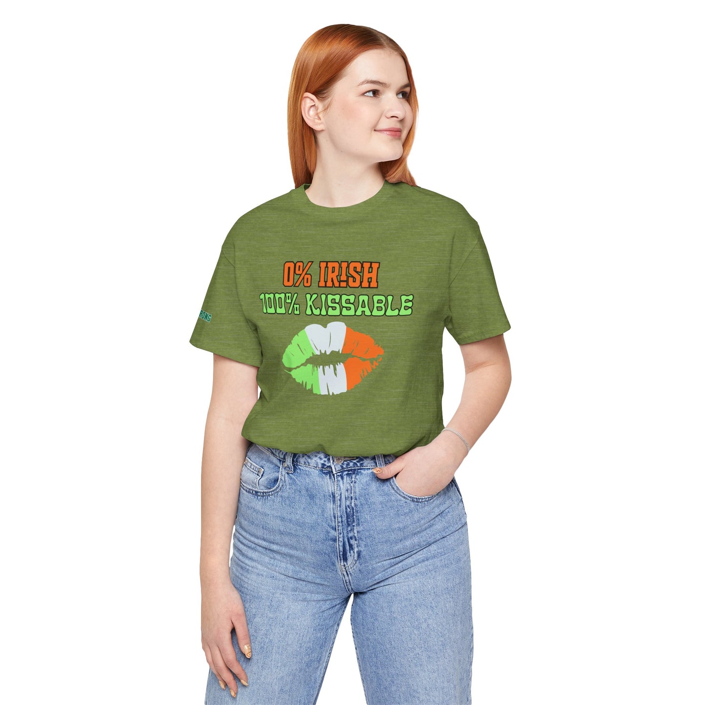 0% Irish, 100% Kissable – St. Patrick’s Day Lips Tee