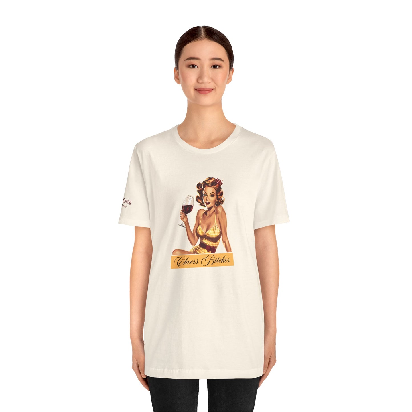 Vintage Glam Sip & Sass – Cheers Bitches T-Shirt