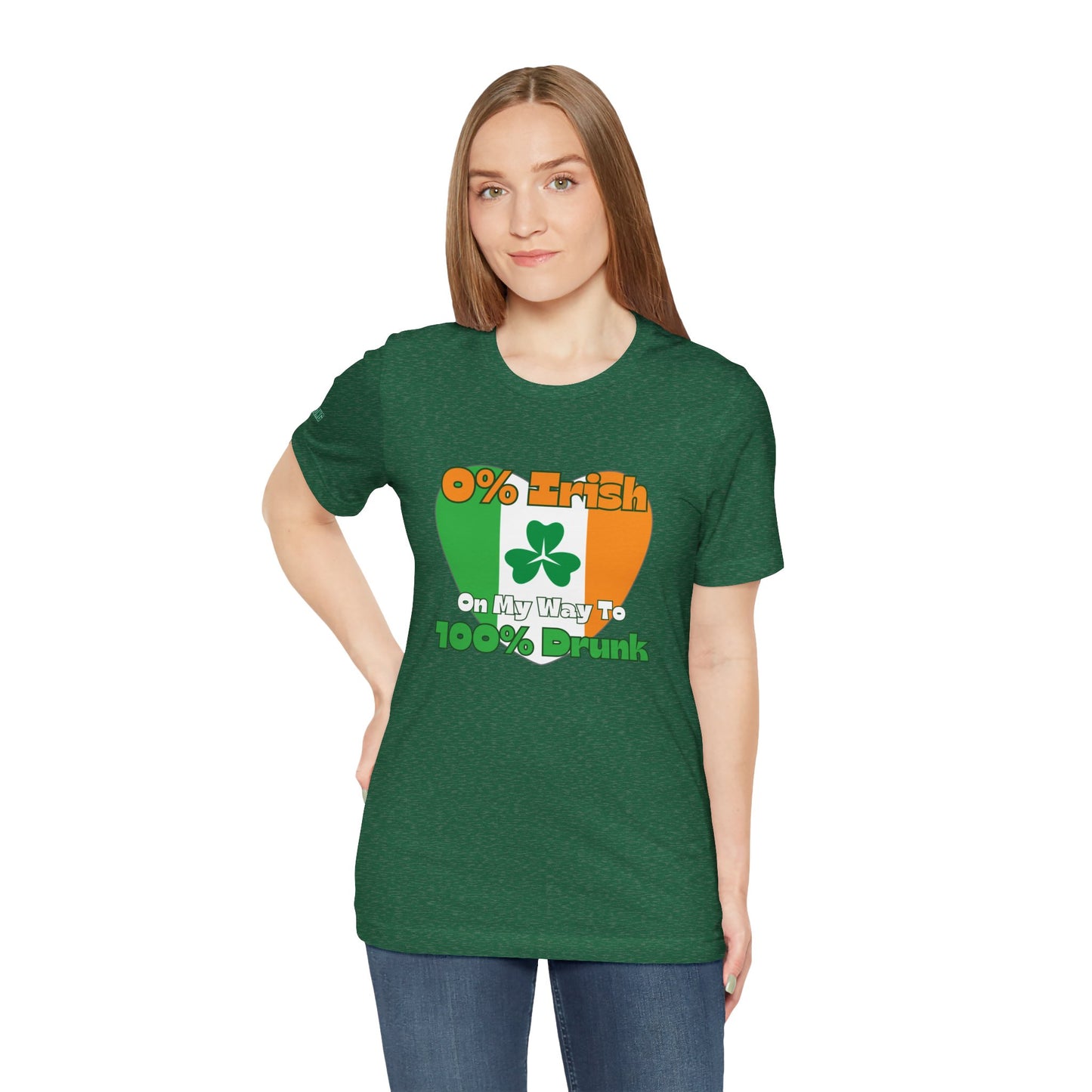 0% Irish, 100% Drunk – Funny St. Patrick’s Day Drinking Tee