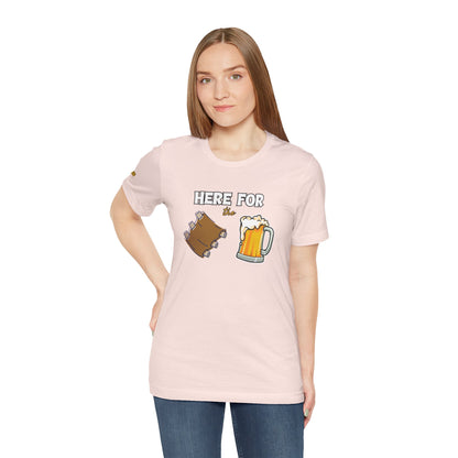 Here for the Ribs & Beer - Funny BBQ T-Shirt