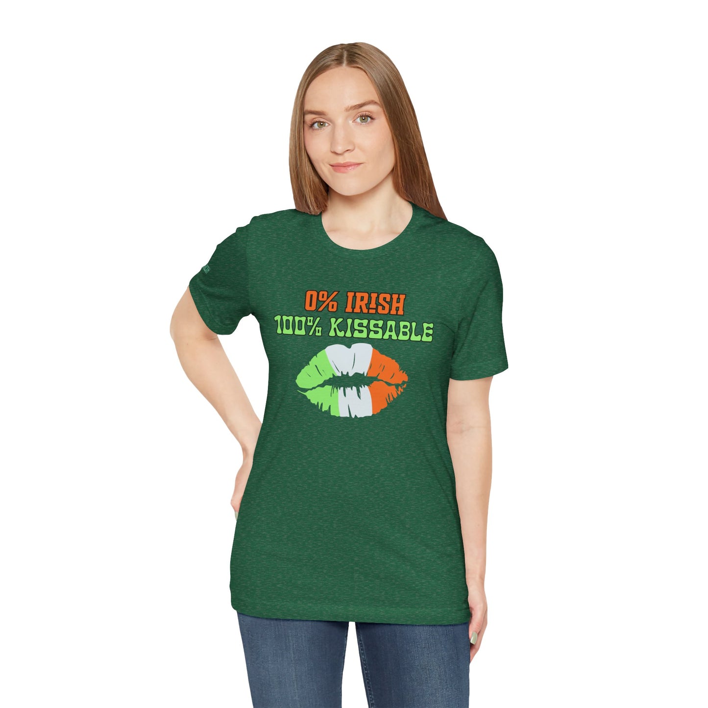 0% Irish, 100% Kissable – St. Patrick’s Day Lips Tee