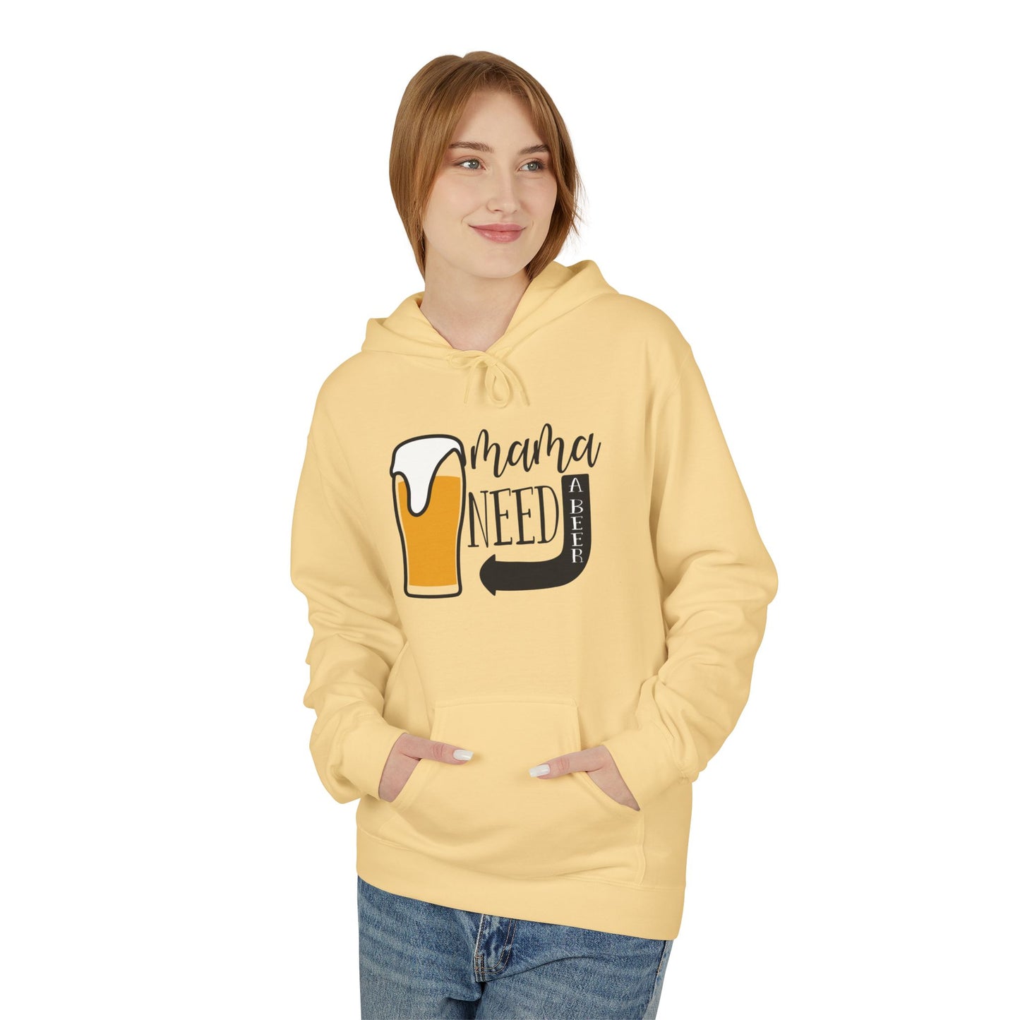 Funny Quote - Mama Needs A Beer - Hoodie