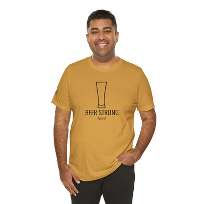 Simple pilsner glass t-shirt design for beer lovers, ideal for brewery crawls and taproom regulars. Heather mustard. Also available in plus sizes.