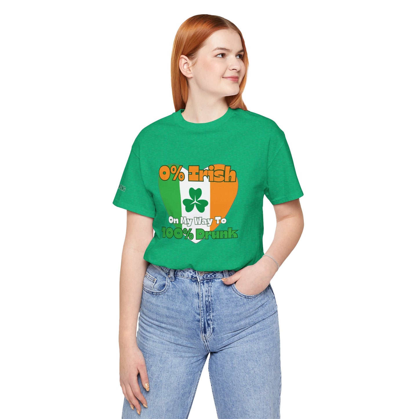 0% Irish, 100% Drunk – Funny St. Patrick’s Day Drinking Tee