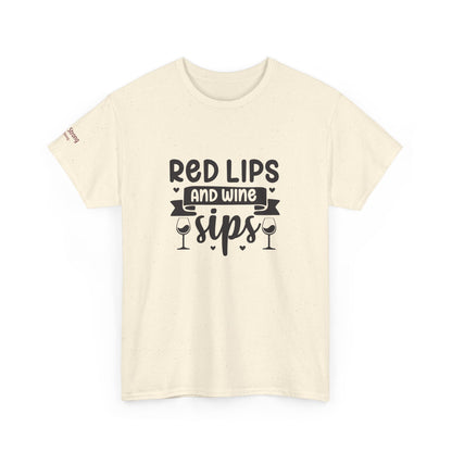 Red Lips and Wine Sips T-Shirt