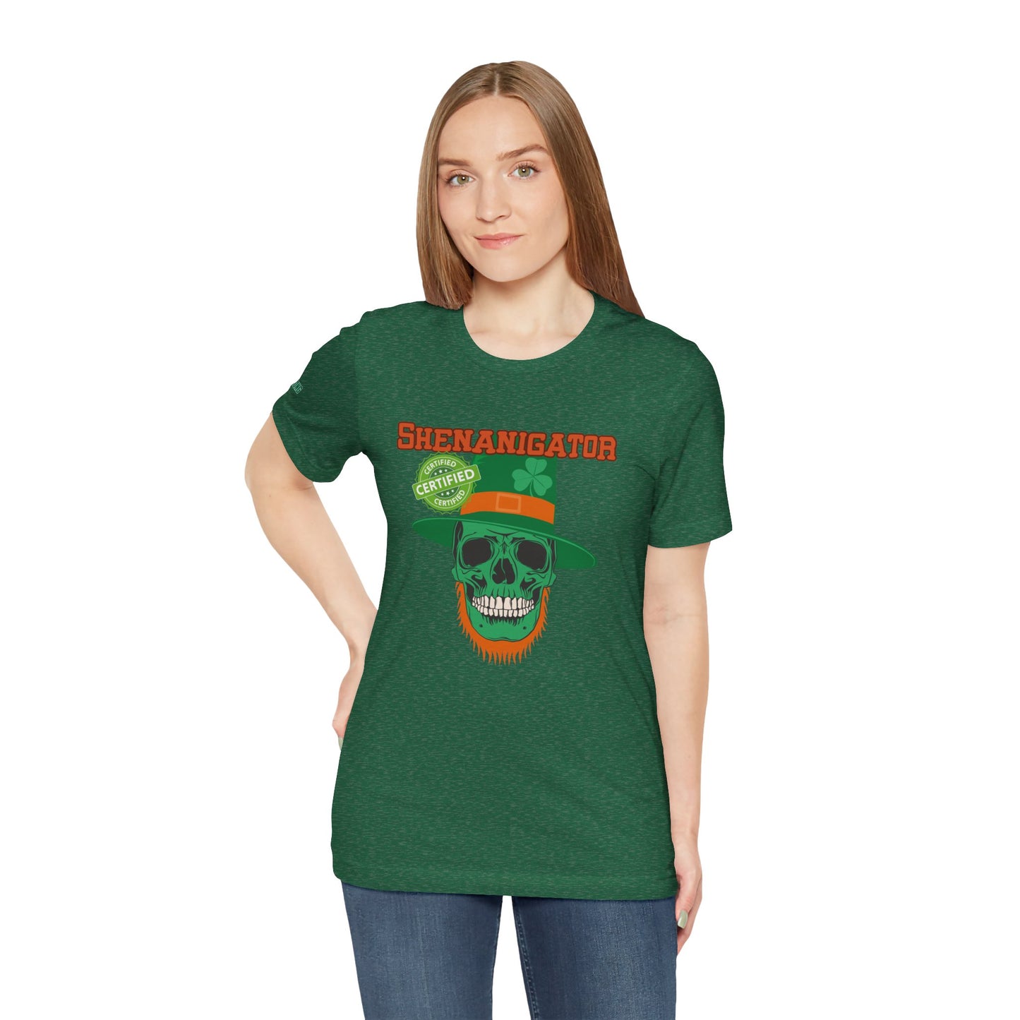 Certified Shenanigator – St. Patrick’s Day Skull T-Shirt