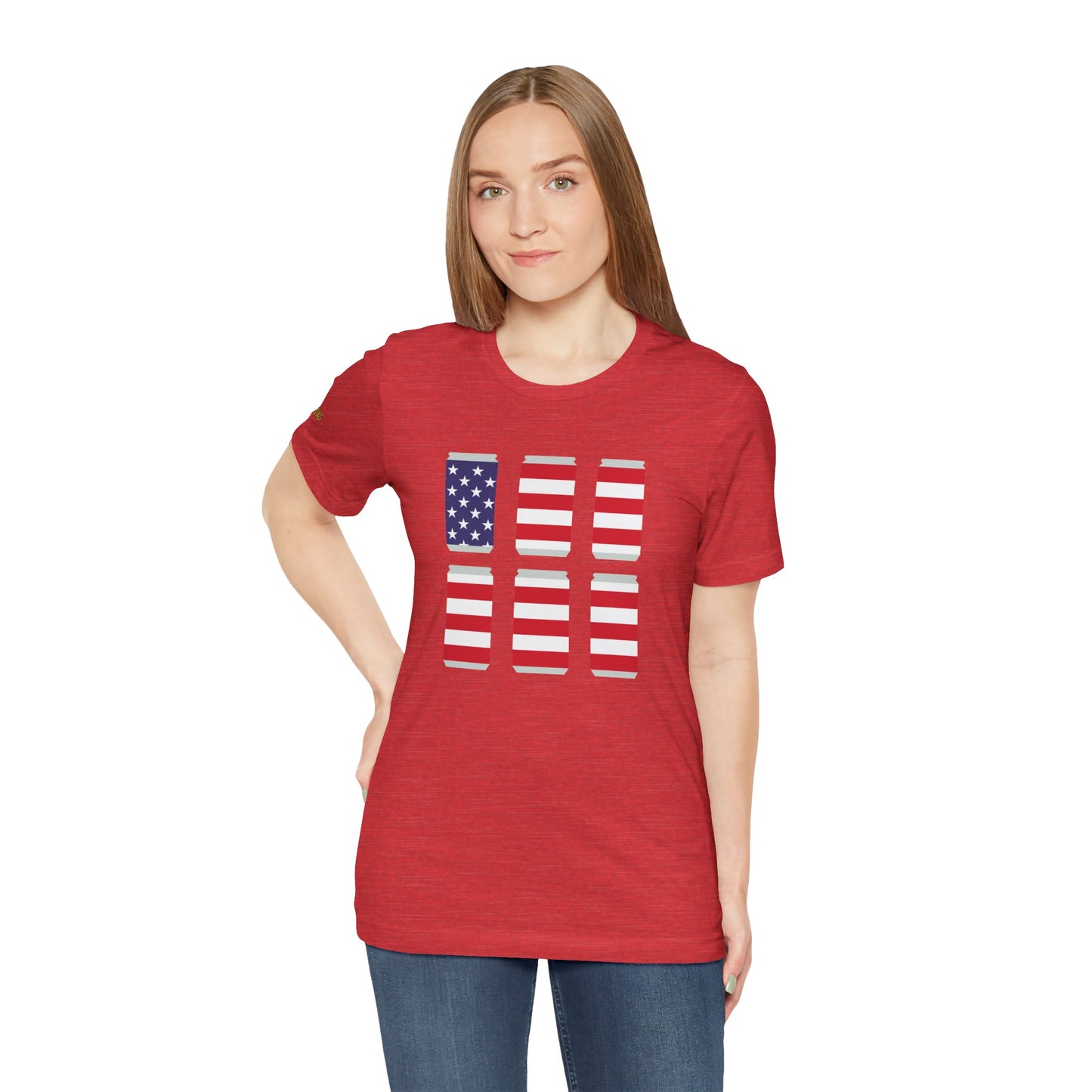 Patriotic Beer Can T-Shirt – Funny 4th of July Drinking Tee
