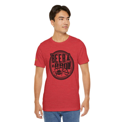 Beer & BBQ Round Logo T-Shirt – Grill, Chill, Repeat