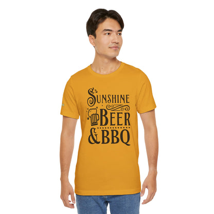Sunshine, Beer & BBQ T-Shirt – Backyard Grilling Essential