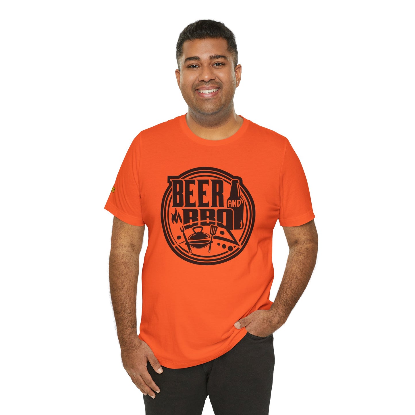 Beer & BBQ Round Logo T-Shirt – Grill, Chill, Repeat