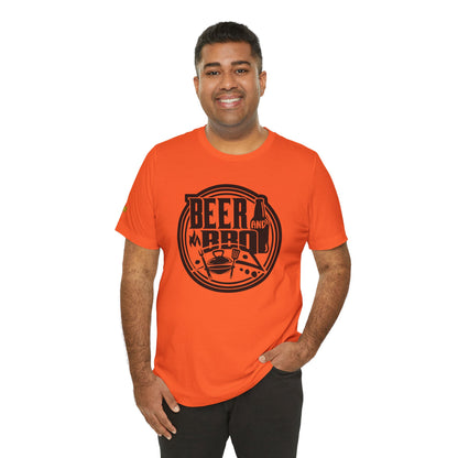 Beer & BBQ Round Logo T-Shirt – Grill, Chill, Repeat