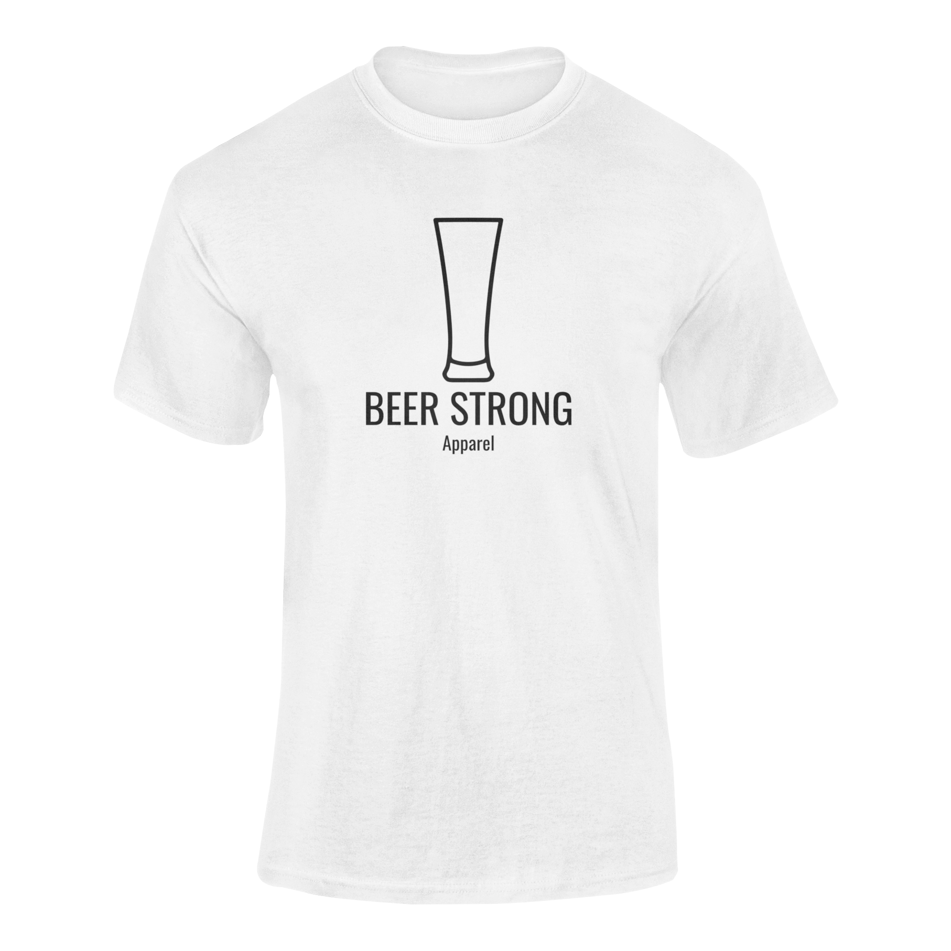 Simple pilsner glass t-shirt design for beer lovers, ideal for brewery crawls and taproom regulars. Ghosted mockup. Design available in plus sizes.