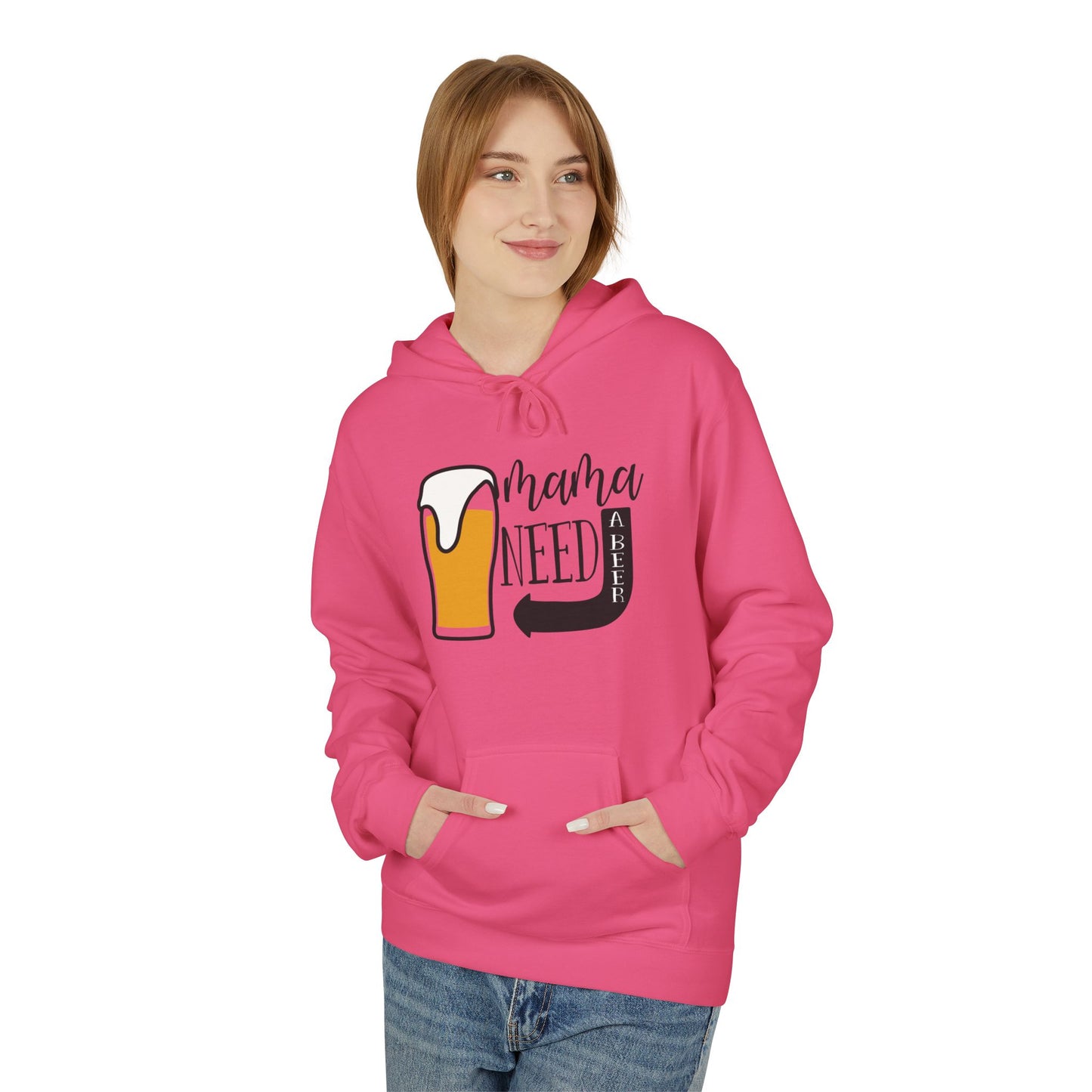 Funny Quote - Mama Needs A Beer - Hoodie