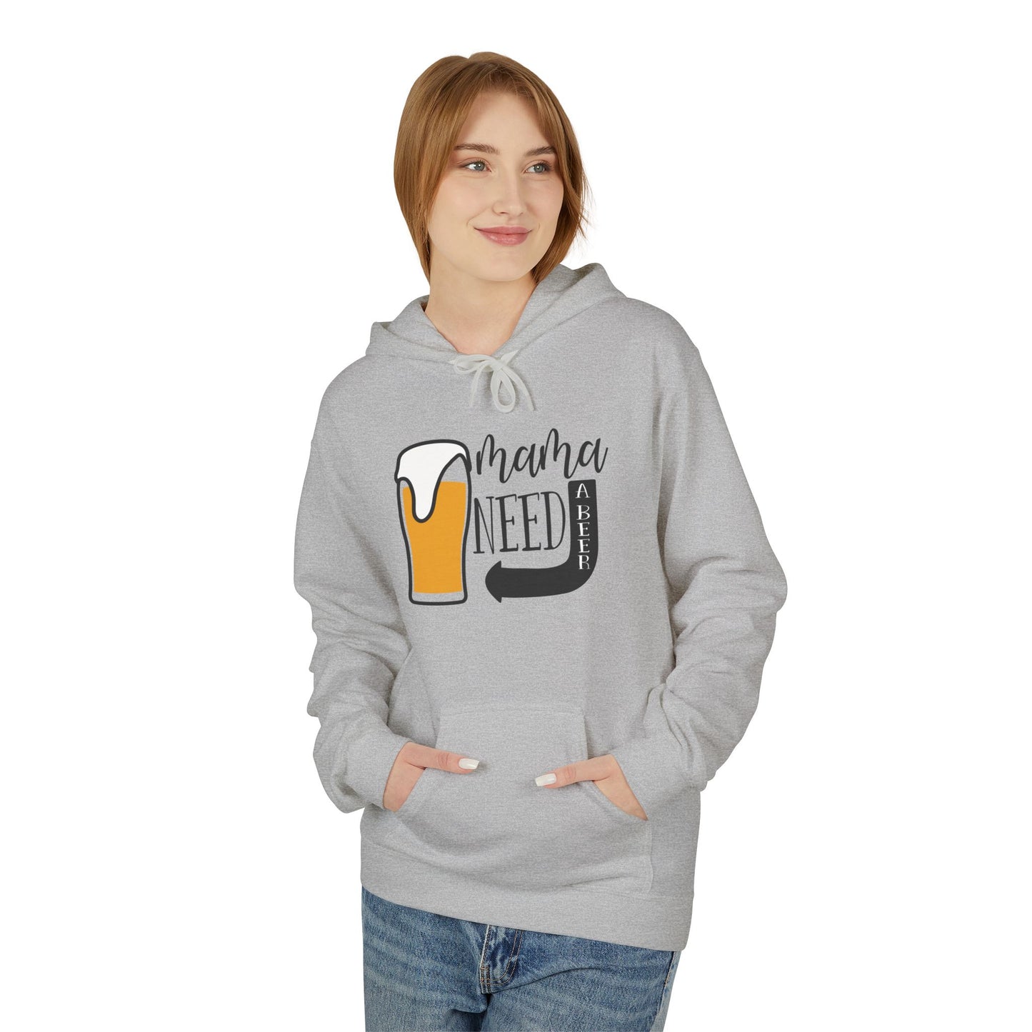 Funny Quote - Mama Needs A Beer - Hoodie