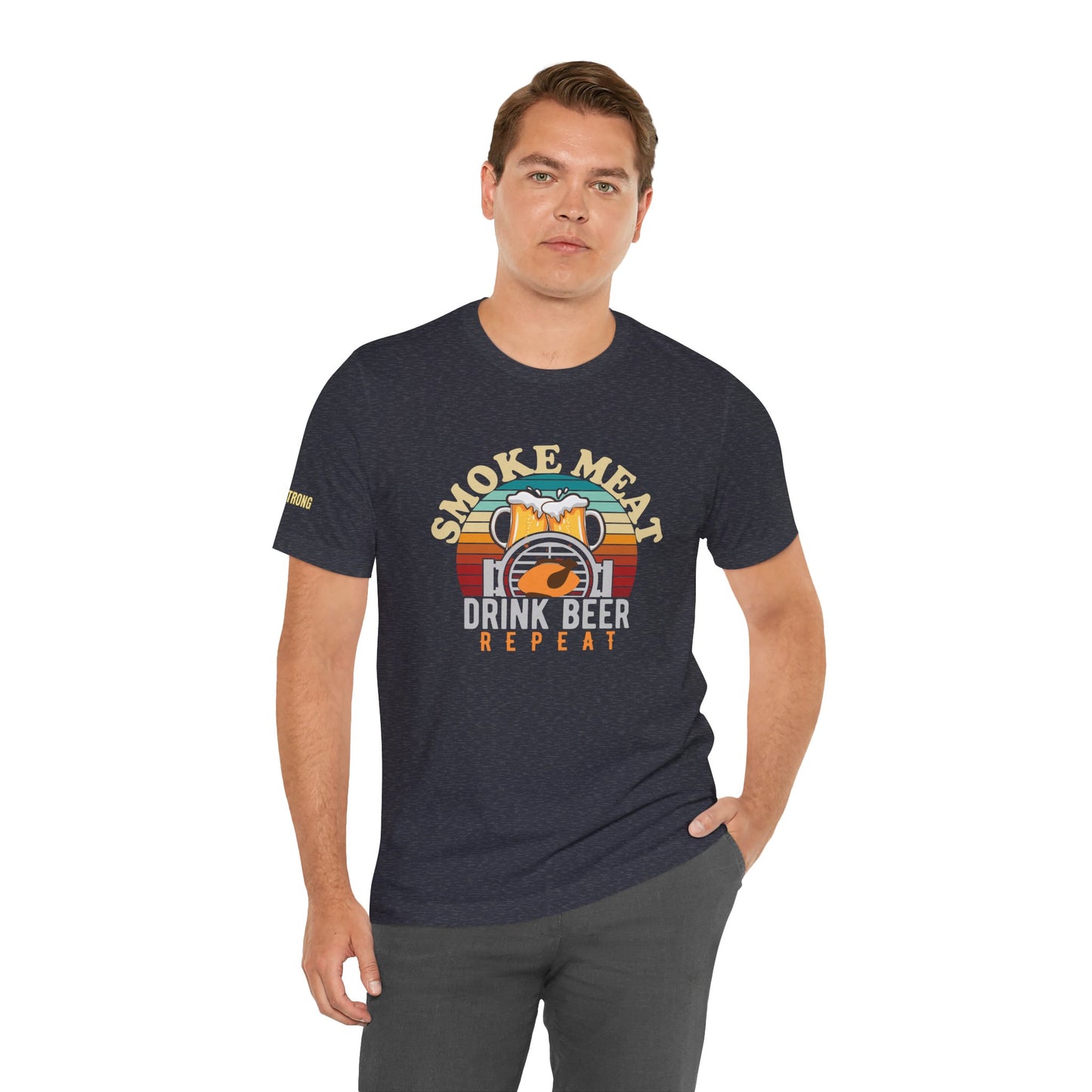 Smoke Meat, Drink Beer, Repeat – The Ultimate BBQ Lifestyle Tee