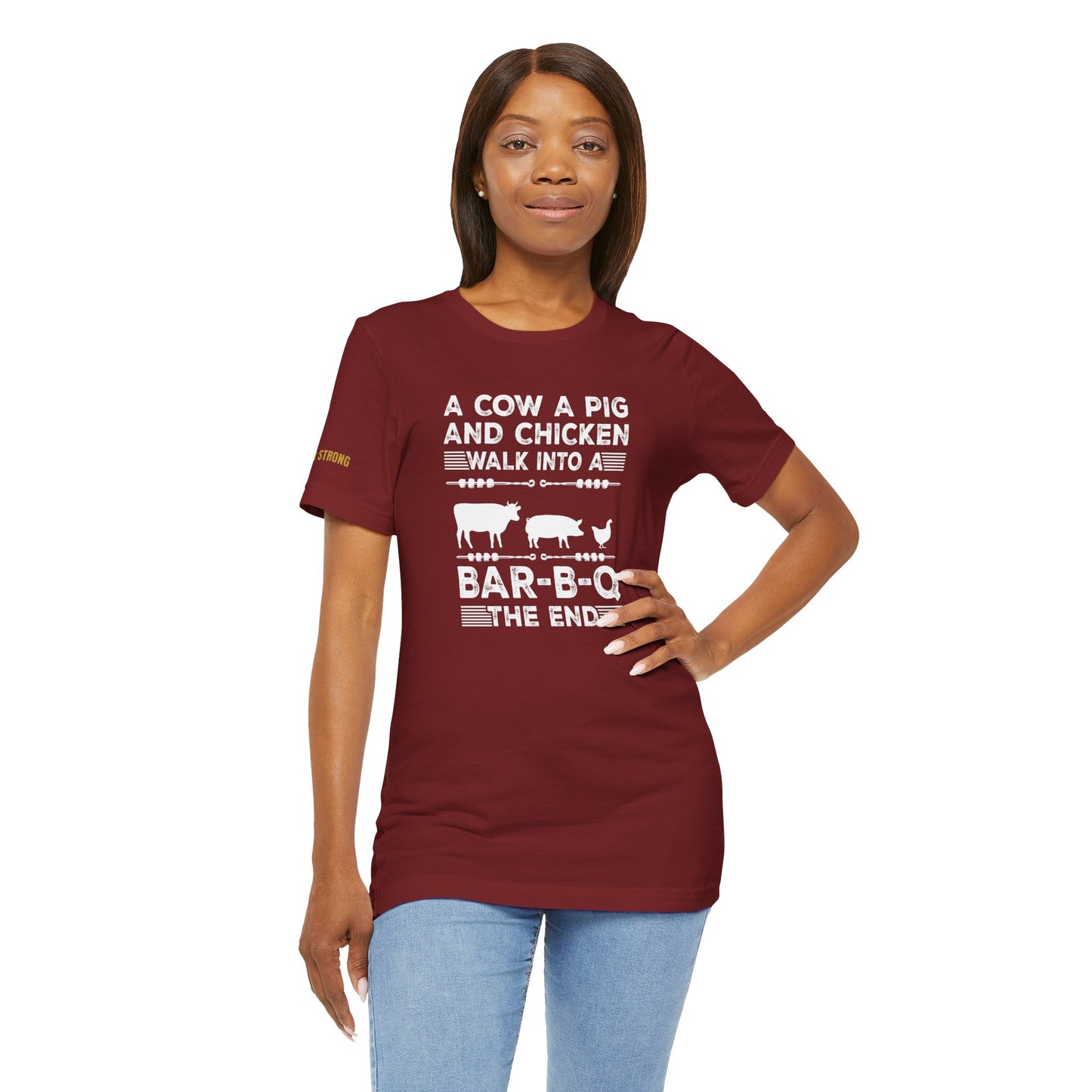 A Cow, A Pig, and A Chicken Walk Into a BBQ T-Shirt