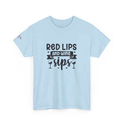 Red Lips and Wine Sips T-Shirt