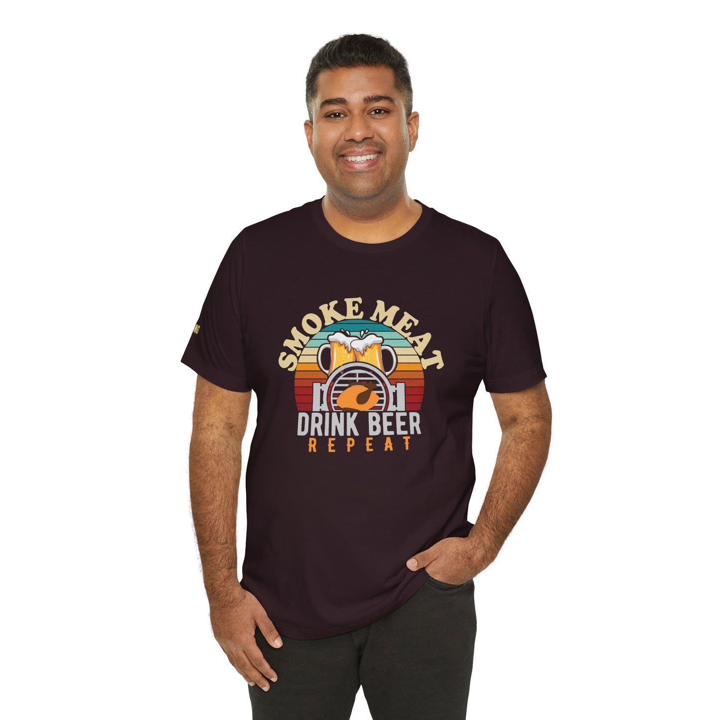 Smoke Meat, Drink Beer, Repeat – The Ultimate BBQ Lifestyle Tee