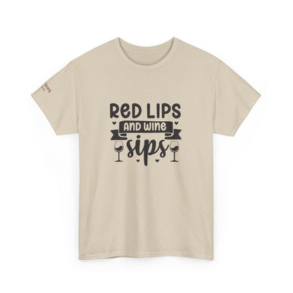 Red Lips and Wine Sips T-Shirt