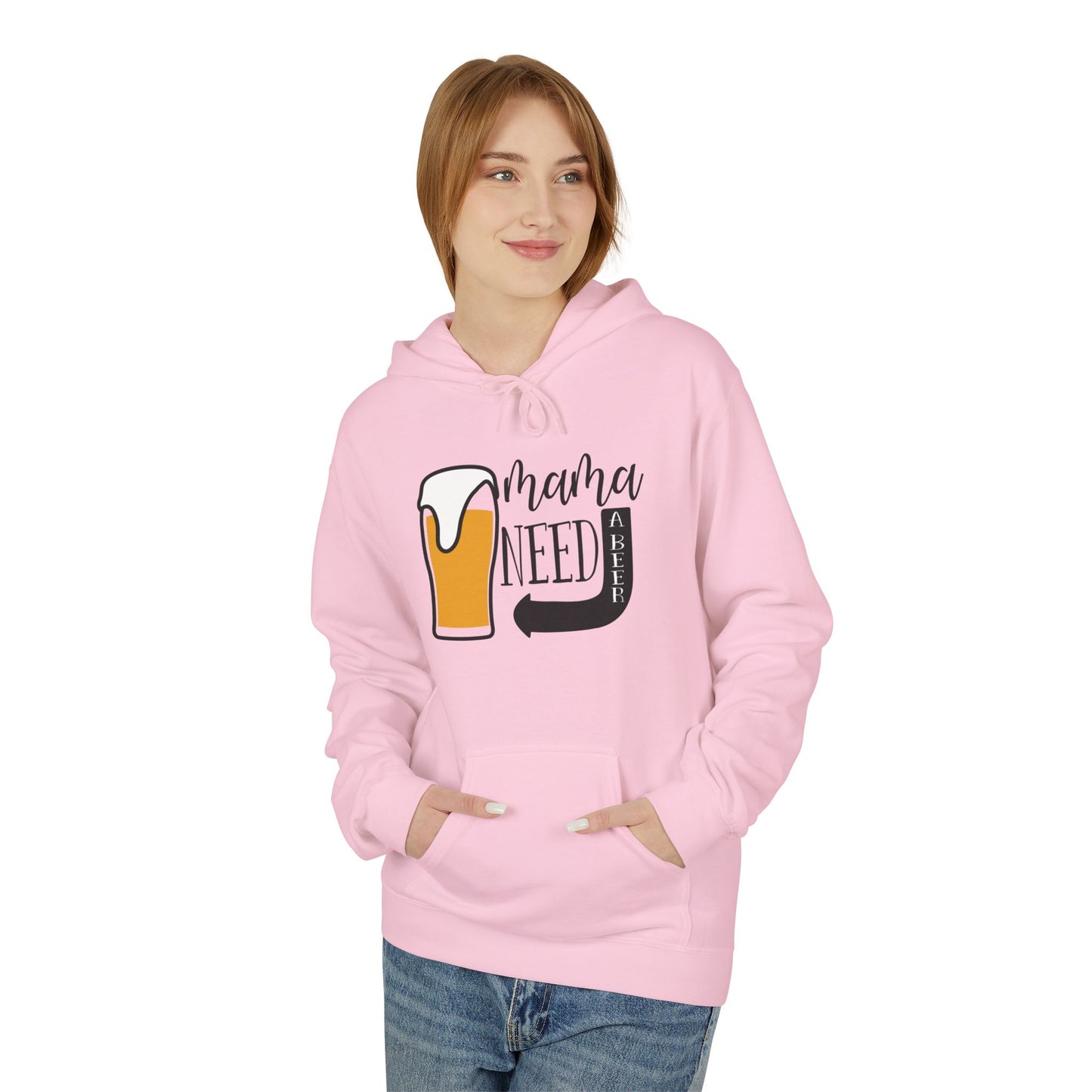 Funny Quote - Mama Needs A Beer - Hoodie