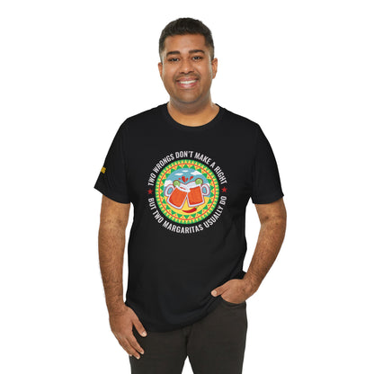 Model wearing Two Margaritas Make It Right t-shirt, available in multiple colors and plus sizes.