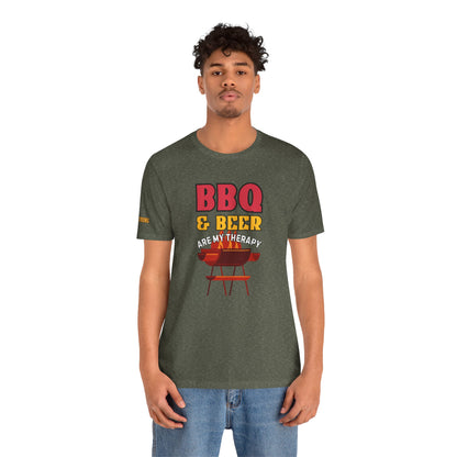 BBQ & Beer Are My Therapy – Grill Master’s T-Shirt