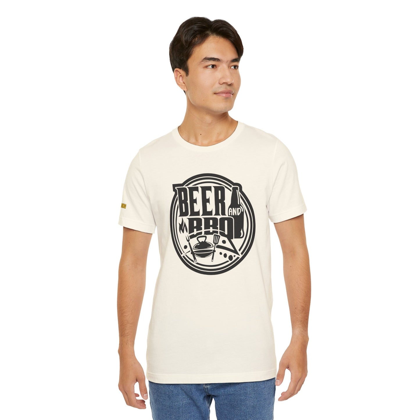 Beer & BBQ Round Logo T-Shirt – Grill, Chill, Repeat