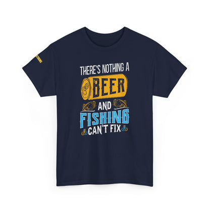 There’s Nothing a Beer and Fishing Can’t Fix – The Perfect Tee for Beer-Loving Fishing Lovers