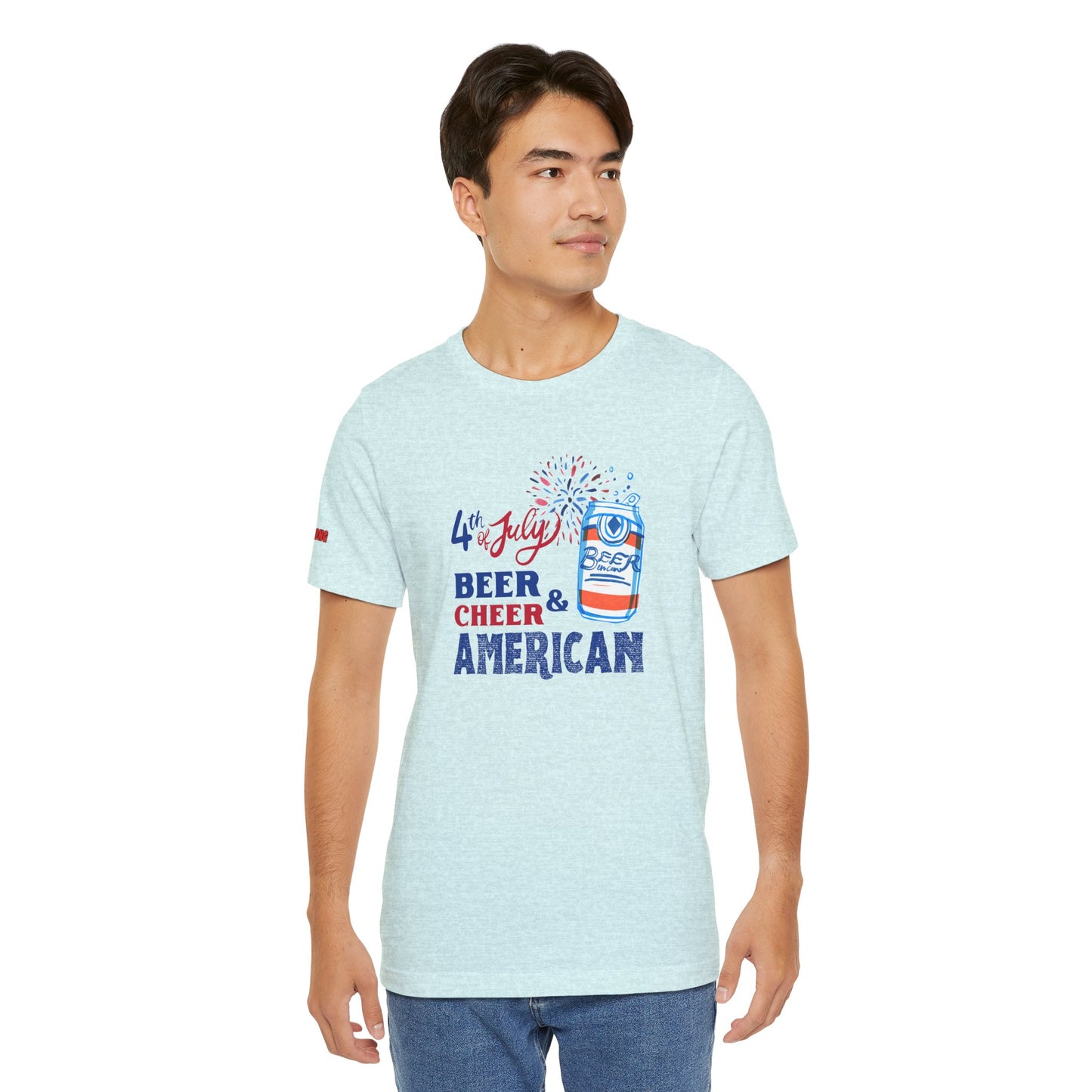 4th of July Beer & Cheer T-Shirt – Patriotic American Drinking Tee