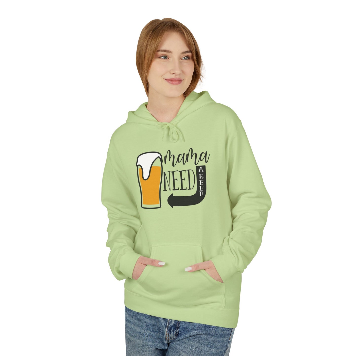 Funny Quote - Mama Needs A Beer - Hoodie