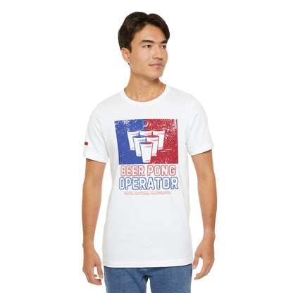 Beer Pong Operator – Elite. Tactical. Dangerous. Tee