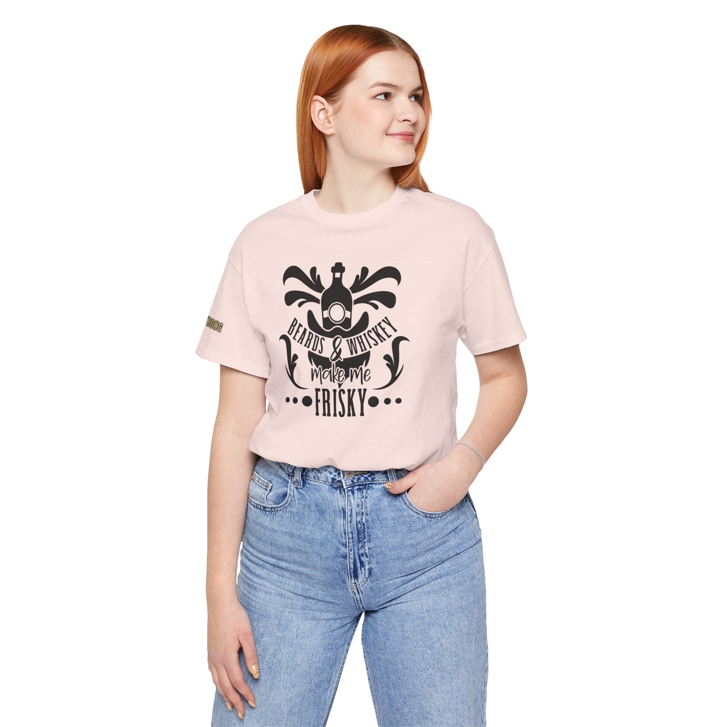 Beards and Whiskey Make Me Frisky Funny Whiskey T-Shirt