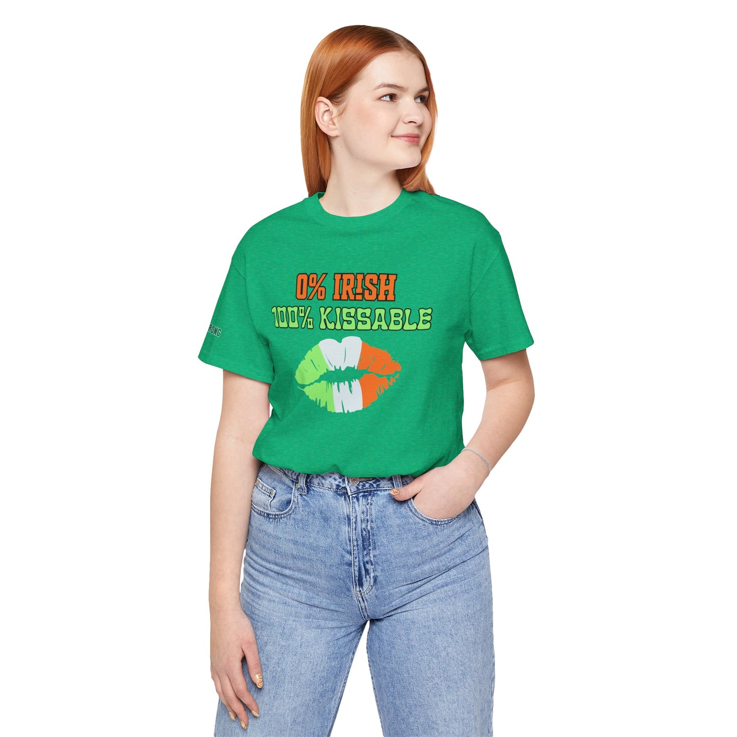 0% Irish, 100% Kissable – St. Patrick’s Day Lips Tee