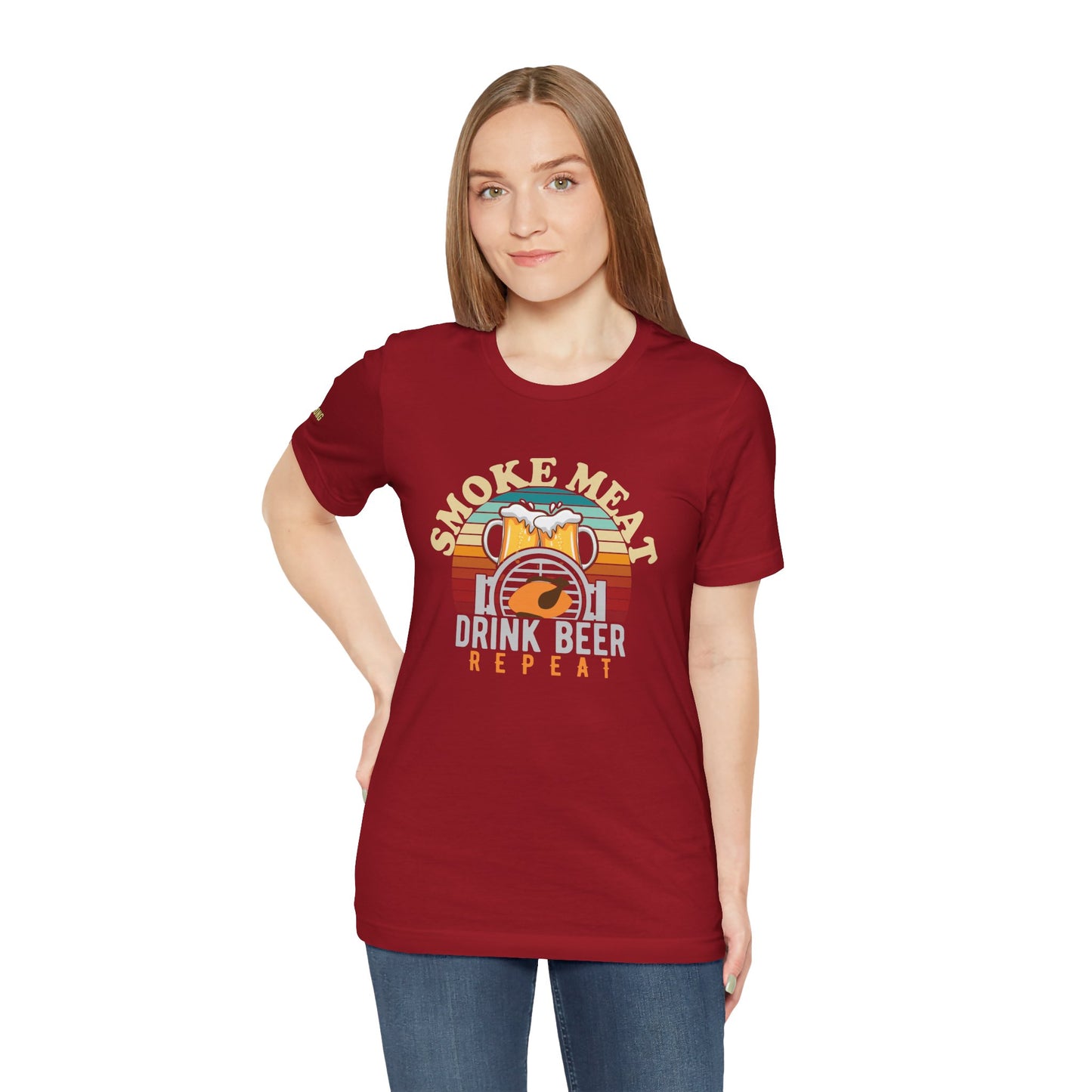 Smoke Meat, Drink Beer, Repeat – The Ultimate BBQ Lifestyle Tee