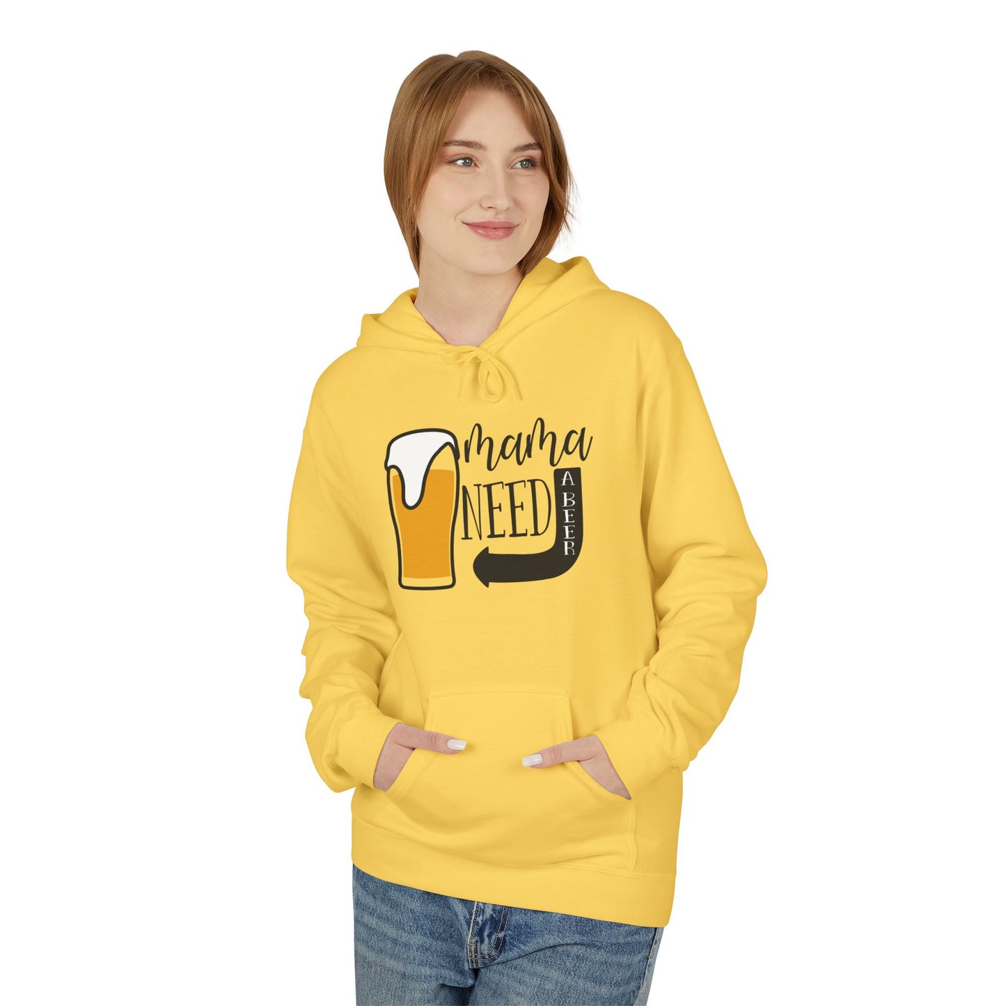 Funny Quote - Mama Needs A Beer - Hoodie
