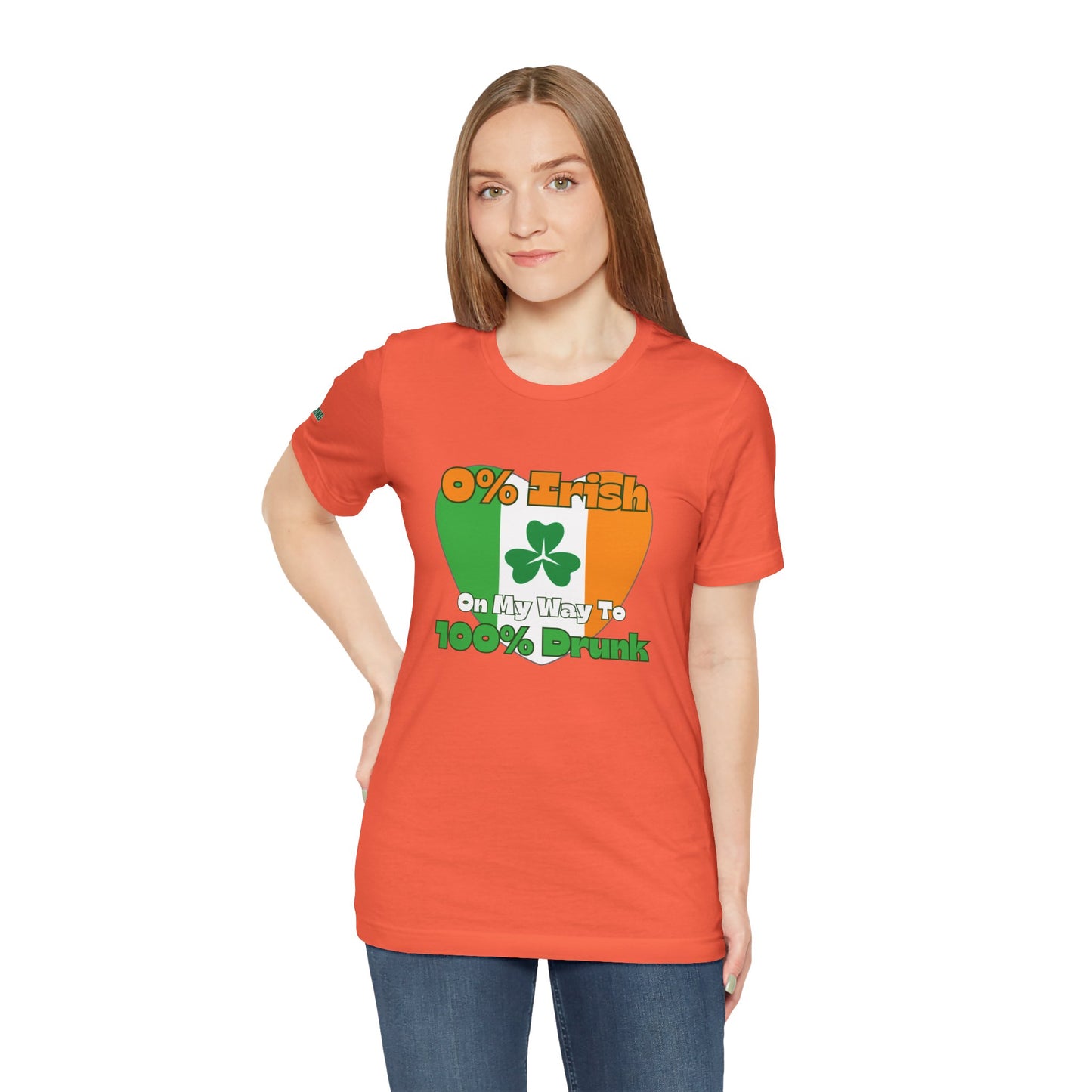 0% Irish, 100% Drunk – Funny St. Patrick’s Day Drinking Tee