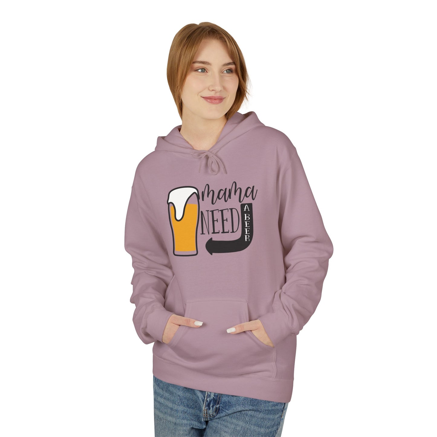 Funny Quote - Mama Needs A Beer - Hoodie