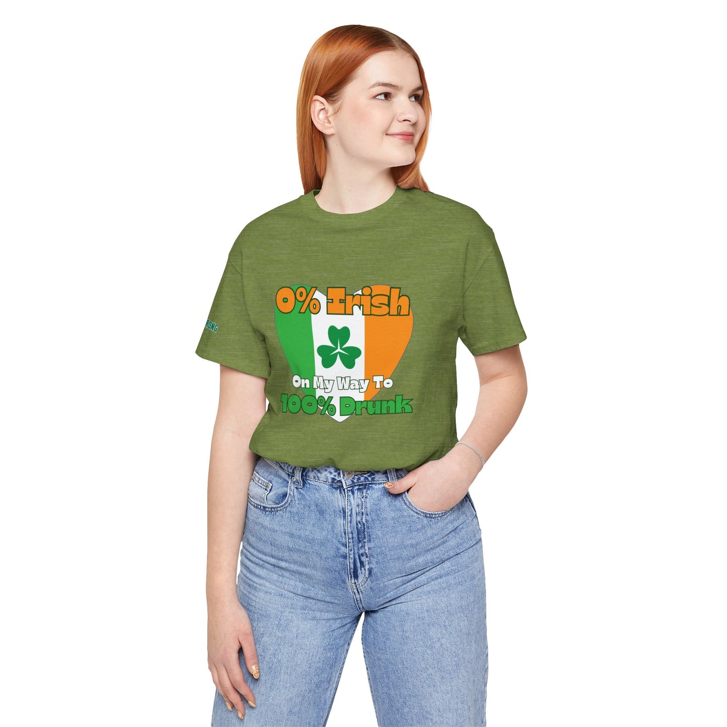 0% Irish, 100% Drunk – Funny St. Patrick’s Day Drinking Tee