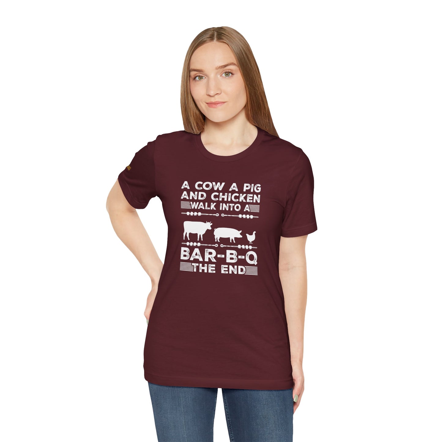 A Cow, A Pig, and A Chicken Walk Into a BBQ T-Shirt
