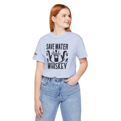 Save Water Drink Whiskey Funny Drinking T-Shirt