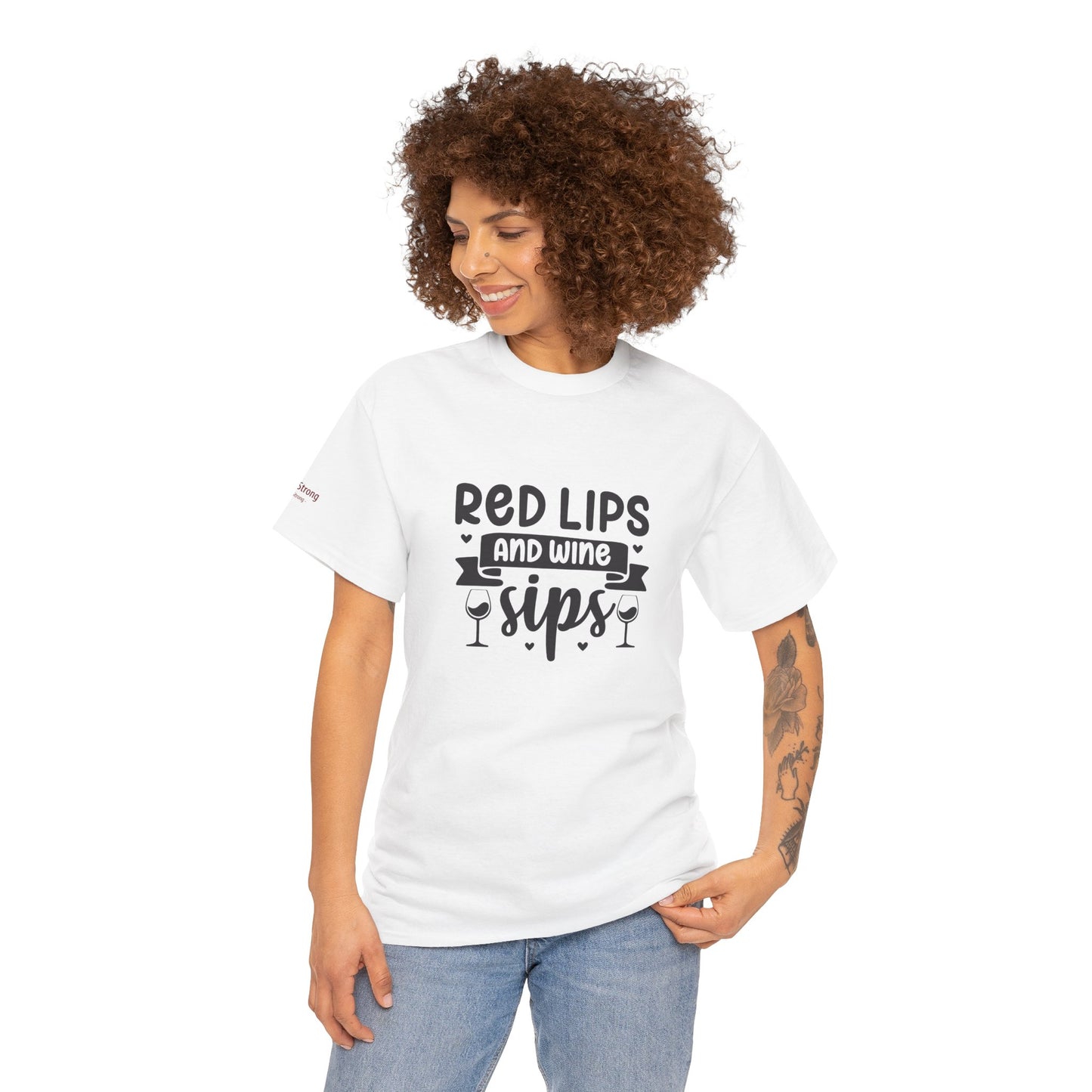 Red Lips and Wine Sips T-Shirt