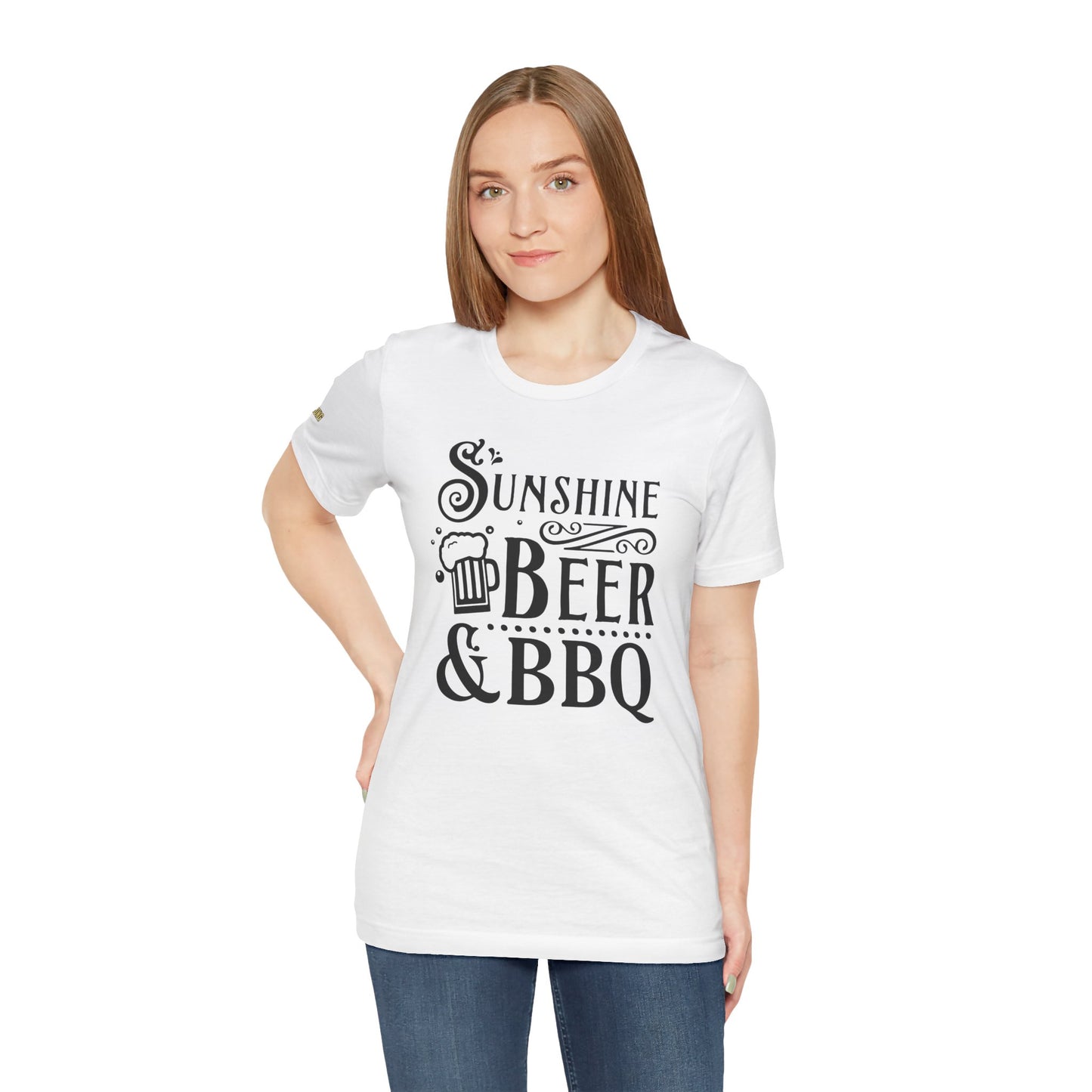 Sunshine, Beer & BBQ T-Shirt – Backyard Grilling Essential