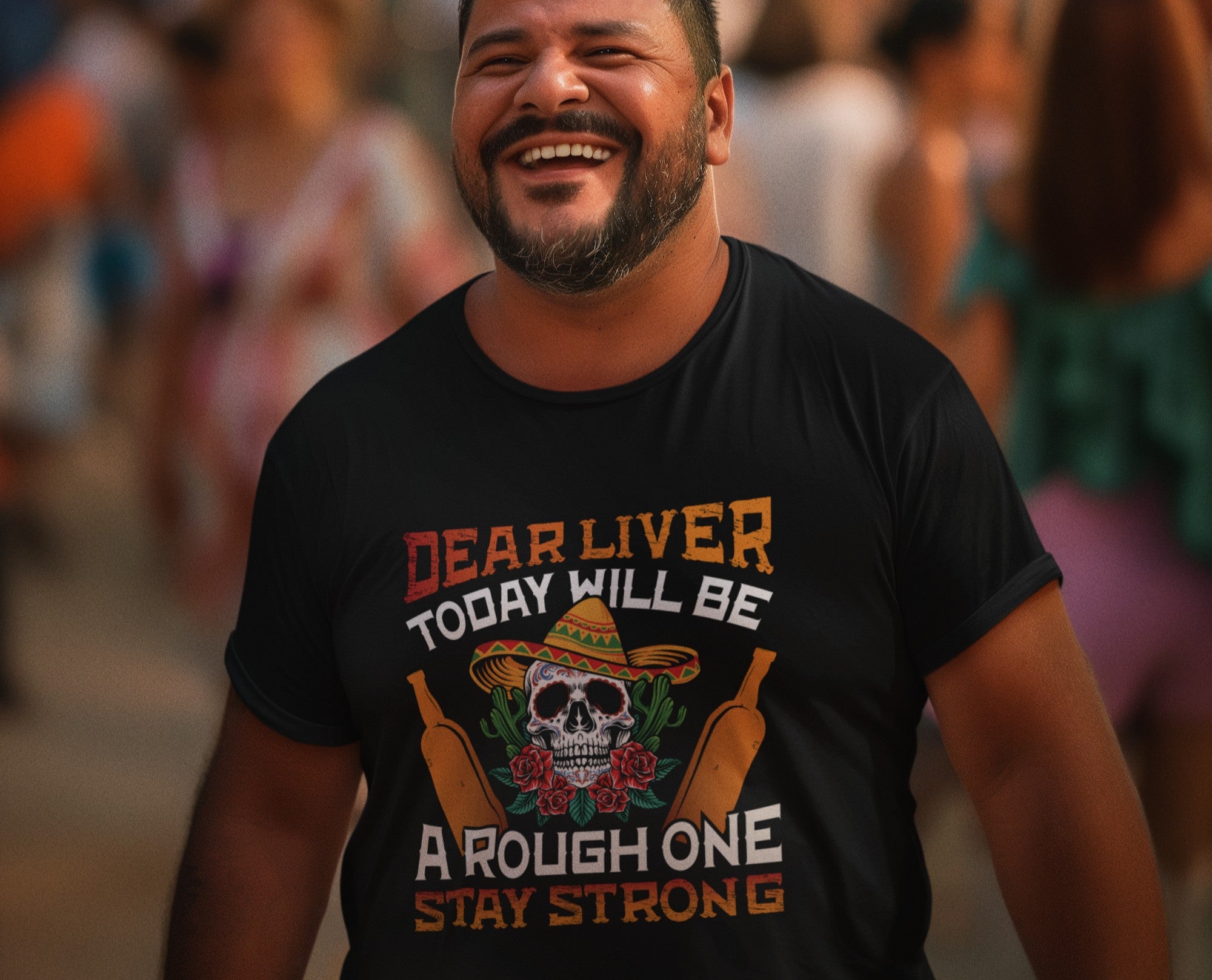 “Dear Liver, today will be a rough one. Stay strong." Cinco De Mayo T-Shirt from Beer Strong