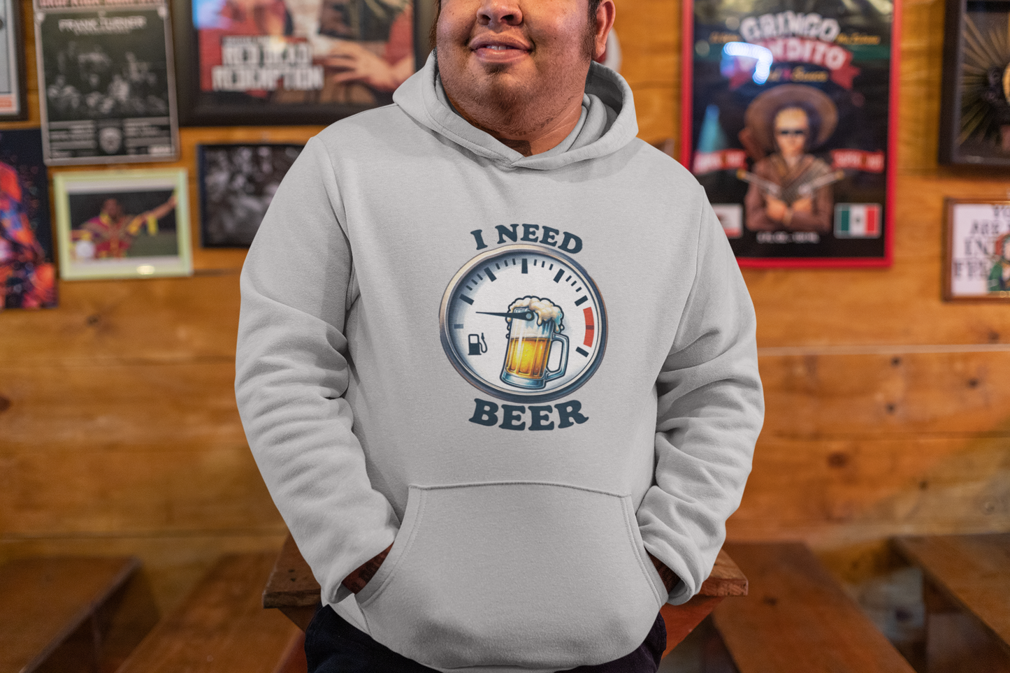 I Need Beer - My Gauge is Low Hoodie